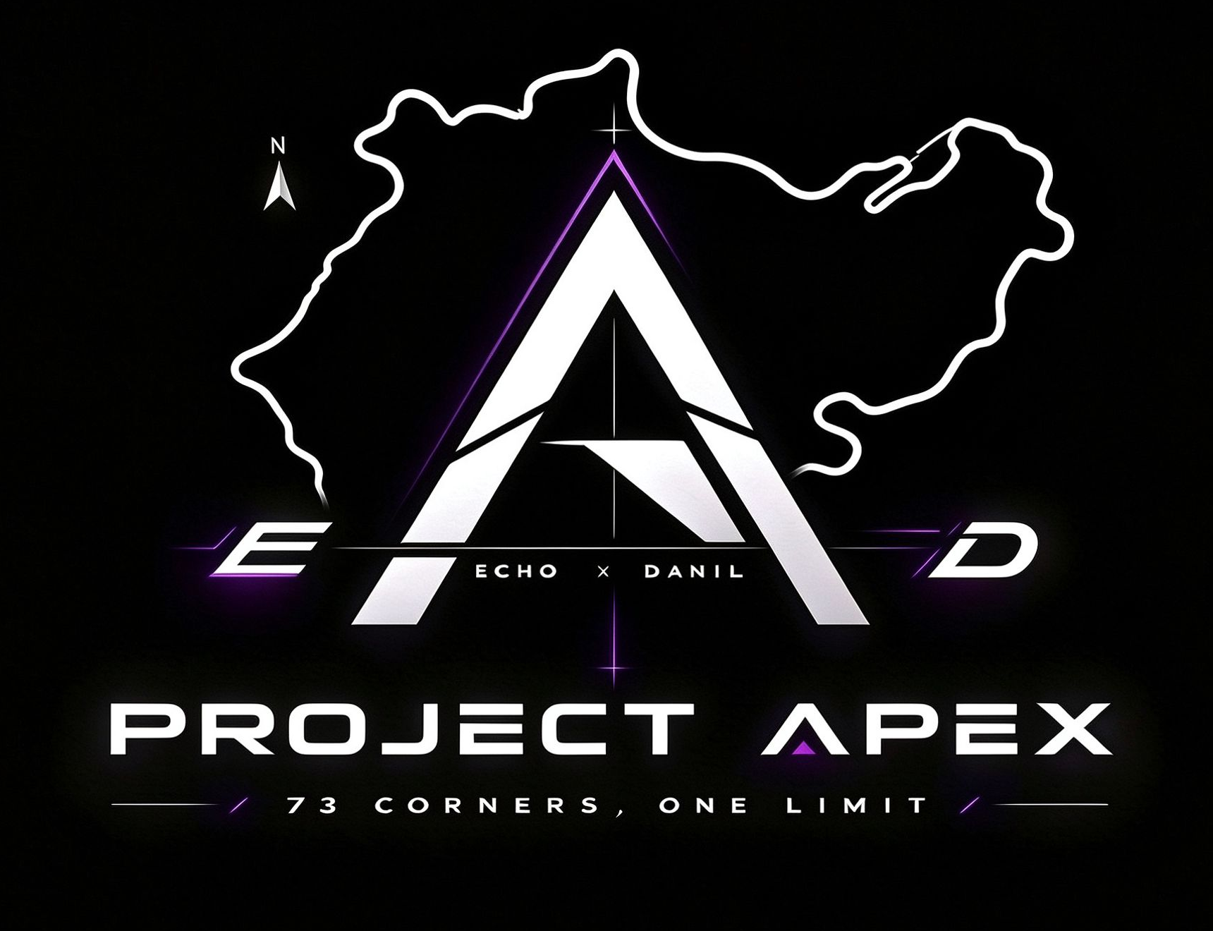 Project Apex logo with an outline of the Nürburgring Nordschleife